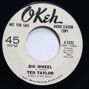 TED TAYLOR -‎ BIG WHEEL / NO ONE BUT YOU - SOUL 45 *PROMO*